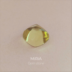 7ct レモンクォーツ・ルース　シュガーローフカット　オリジナルリングお仕立て可 2枚目の画像