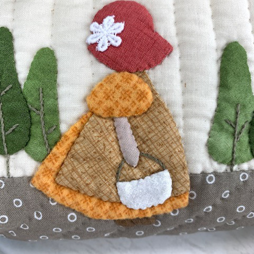 パッチワークポーチキット／お散歩スーのポーチ／完成品ではご