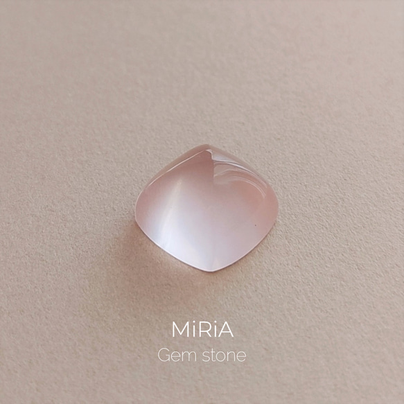 7ct ローズクォーツ・ルース　シュガーローフカット　オリジナルリングお仕立て可 2枚目の画像