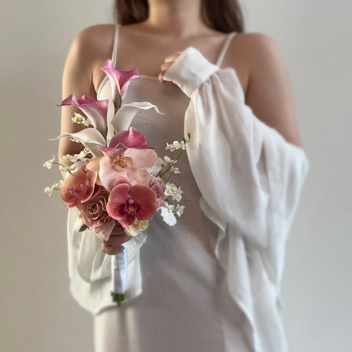 アーティフィシャルフラワーブーケ ウェディングブーケ クラッチブーケ