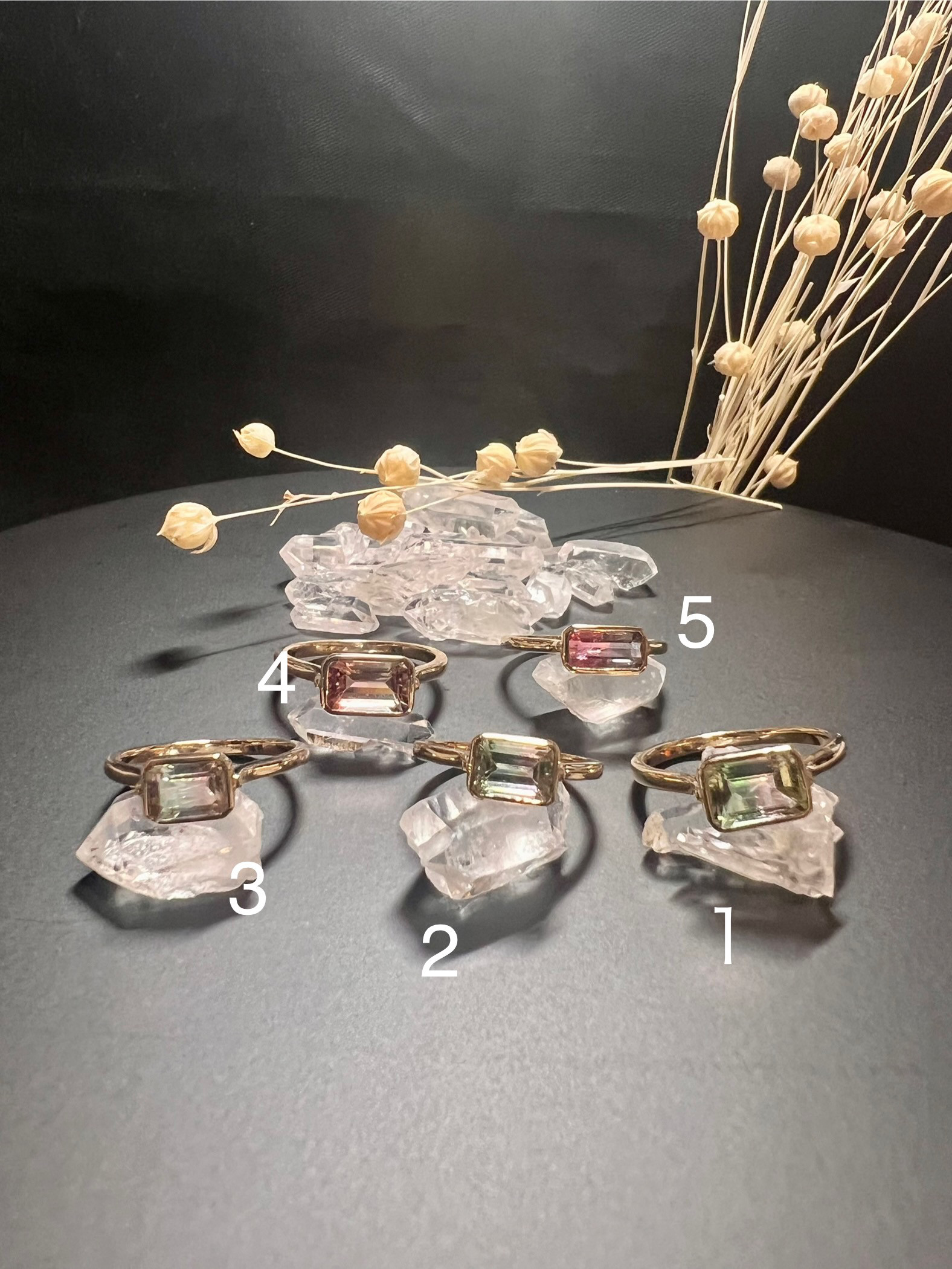 バイカラートルマリンAAA　K10リング　15号サイズ　№4