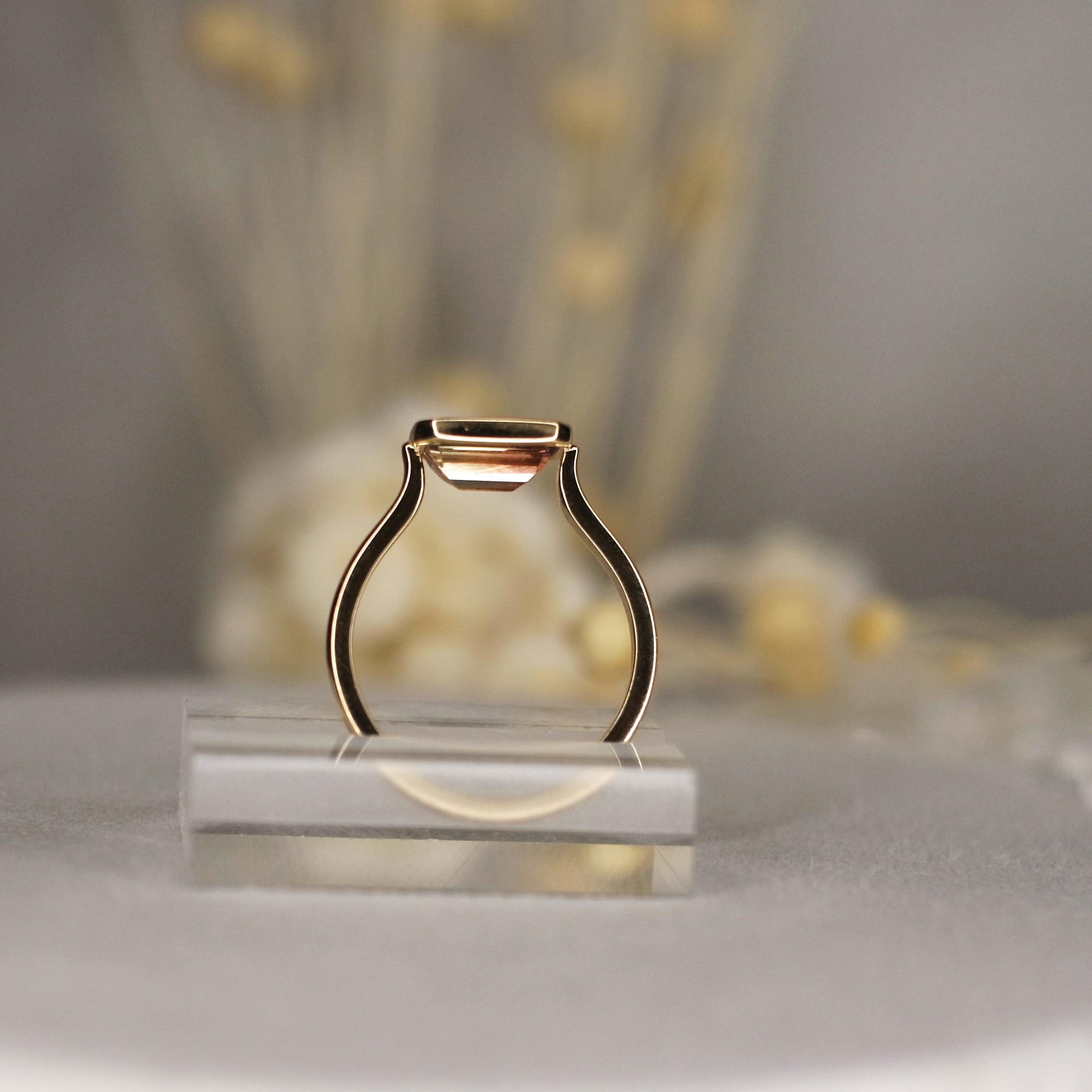 バイカラートルマリンAAA　K10リング　15号サイズ　№4