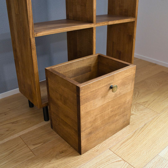 スリムマスシェルフ30cm 2×3タイプ｜選べる脚付き・木製収納棚 10枚目の画像