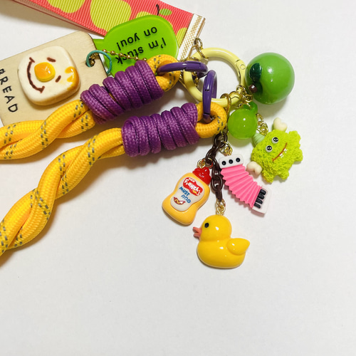 じゃらじゃらキーホルダー キーホルダー バッグチャーム グリーン