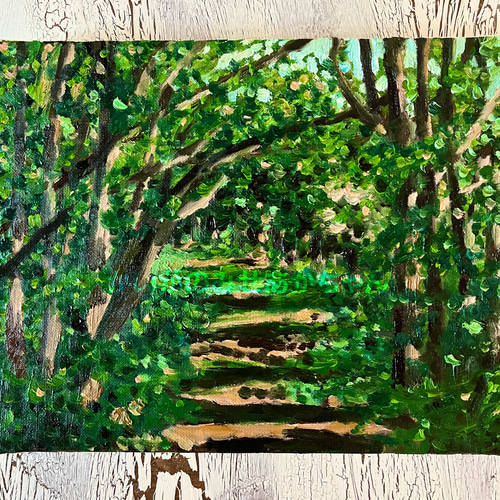 ジークレー 絵画 キャンバス「森の散歩道」アート インテリア Giclée