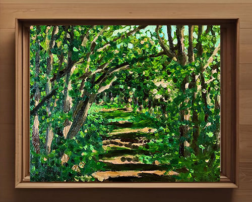 キャバリアグッズ絵画F8号キャンバス地にジークレイによるグラフィックアート 絵画キャバリアF6号『絆』キャンバス地にジークレイのグラフィック