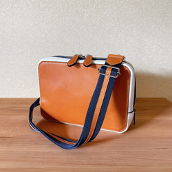 ハンドメイド　ボディバッグ　ヌメ本革　ネイビー　クリーマー　★新品／未使用品★ ボディバッグ・ウエストポーチ の人気通販｜Creema(クリーマ