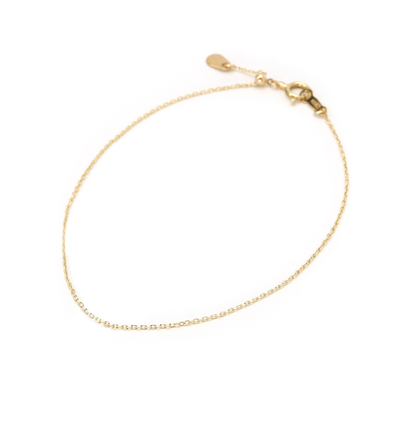 K18 あずきチェーンブレスレット