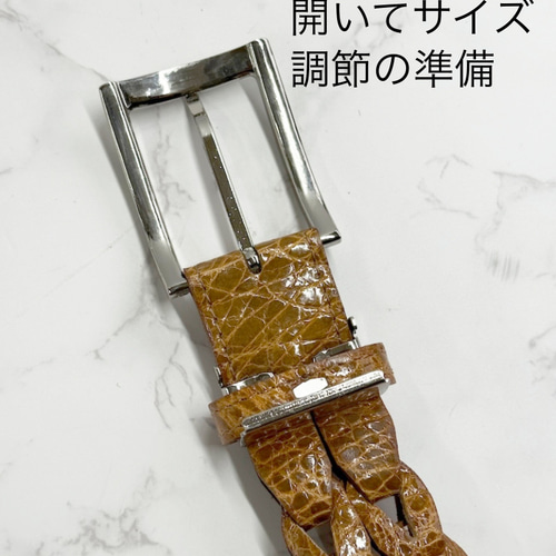 日本製 クロコダイル 35㎜巾 メッシュ 上質 チェーンベルト