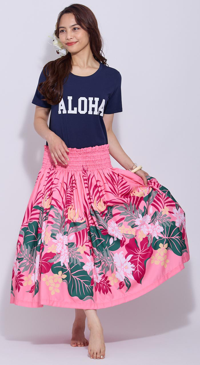 パウスカート 細見えパウスカート　フラダンス　太って見えないパウスカート　p00400　受注生産および即納