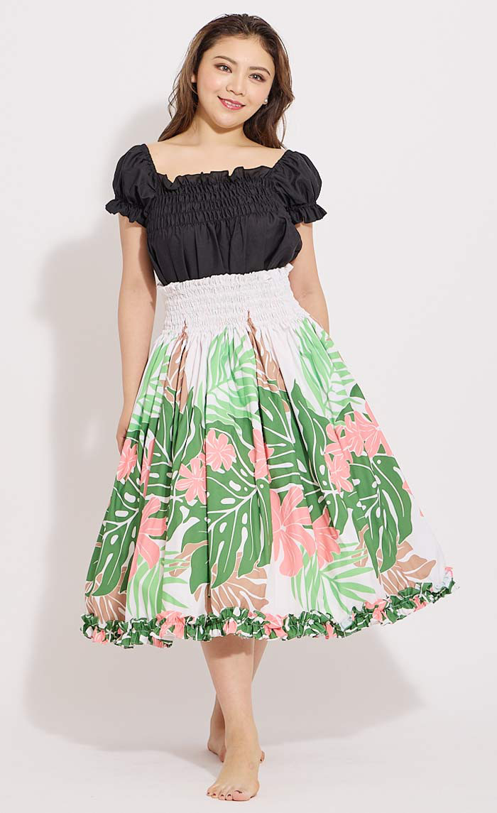 パウスカート 細見えパウスカート　フラダンス　太って見えないパウスカート　p00596　受注生産および即納