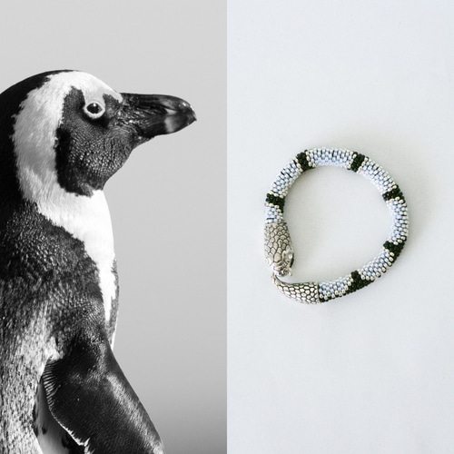 ヘビビーズブレスレット ヘビモチーフ・アニマルカラー】ビーズブレスレット｜神聖な守り