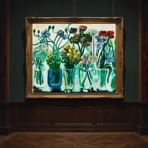 ジークレー 絵画 キャンバス「窓辺の花瓶」アート インテリア Giclée
