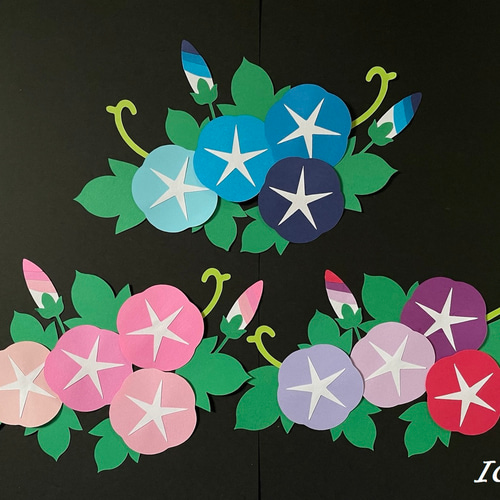 夏の壁面飾り　ちぎり絵下絵　８月壁面飾り　あさがお　海　７月壁面飾り 夏の壁面飾り ちぎり絵下絵 8月壁面飾り ひまわり 海 7月壁面