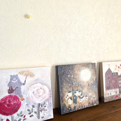 雨ふりの18cm  panel ・赤バラ白バラ 5枚目の画像