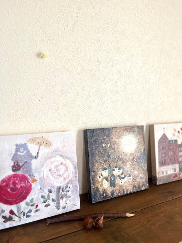 雨ふりの18cm  panel ・赤バラ白バラ 5枚目の画像
