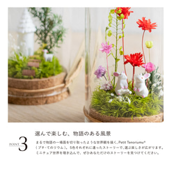 【夏のお供に】紫陽花の箱庭　キツネ２匹[M／７５φ]【暑中お見舞いギフトにも◎】 6枚目の画像
