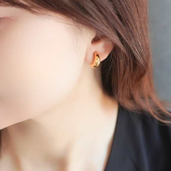 鋳金×日本製地金 特許 Silver925 24金gp 痛くないイヤリング 職人