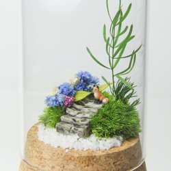 【雨の日も豊かに過ごす】紫陽花の箱庭 キツネ[S／６０φ］【暑中お見舞い・誕生日ギフトにも】 1枚目の画像