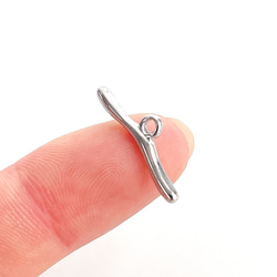 ess128-3 [1 套] 約 16*11 公釐扭曲橢圓形 &amp; 約 21.5 公釐條扣，醫用不鏽鋼 第5張的照片