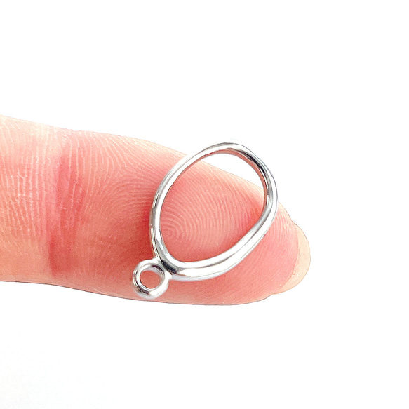 ess128-3 [1 套] 約 16*11 公釐扭曲橢圓形 &amp; 約 21.5 公釐條扣，醫用不鏽鋼 第4張的照片