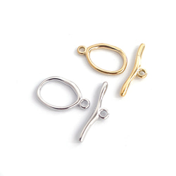 ess128-3 [1 套] 約 16*11 公釐扭曲橢圓形 &amp; 約 21.5 公釐條扣，醫用不鏽鋼 第7張的照片