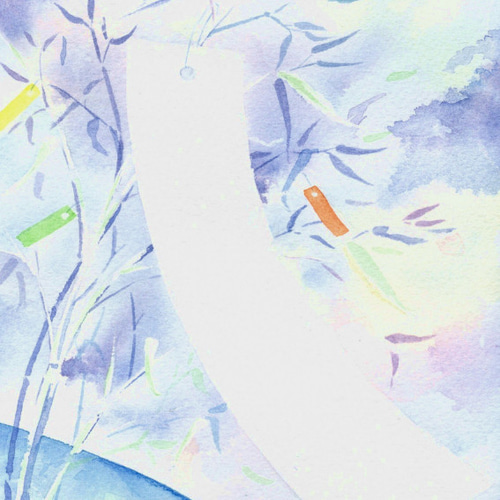 七夕の願い☆彡 ポストカード2枚セット イラスト vision shop 蒼