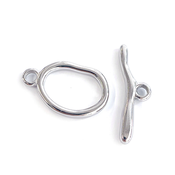 ess128-2 [1 套] 約 20 毫米扭曲橢圓形和約 29 毫米桿緊固件，醫用不鏽鋼 第3張的照片