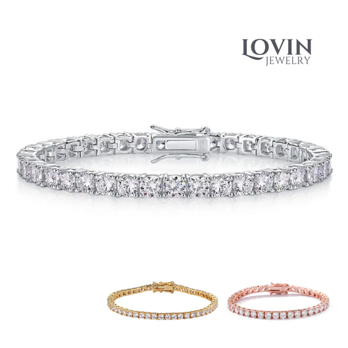 モアサナイト／テニスブレスレット【2mm/石】／シルバー925／14cm