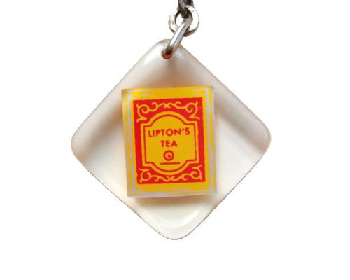 ブルボンキーホルダー LIPTON'S TEA フランス ヴィンテージ リプトン