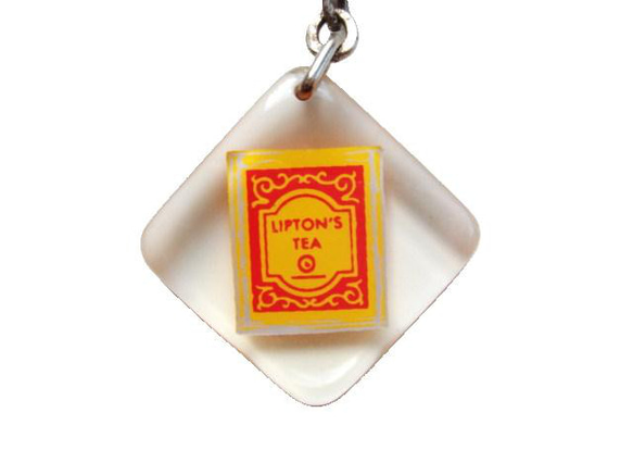 ブルボンキーホルダー LIPTON'S TEA フランス ヴィンテージ リプトン