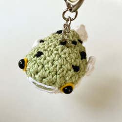 ミドリフグあみぐるみキーホルダー 5枚目の画像