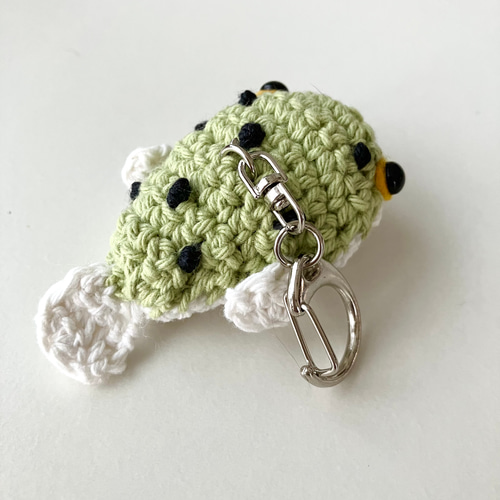 ミドリフグあみぐるみキーホルダー あみぐるみ まめや 通販 19501739