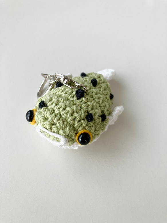ミドリフグあみぐるみキーホルダー 1枚目の画像