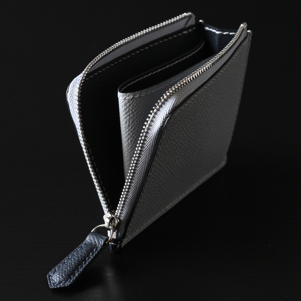 手縫い仕立てのL字ファスナー財布 フレンチレザー