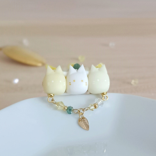 レモネードなネコキューブブローチ .猫 レモン ブローチ DOKUNEKO