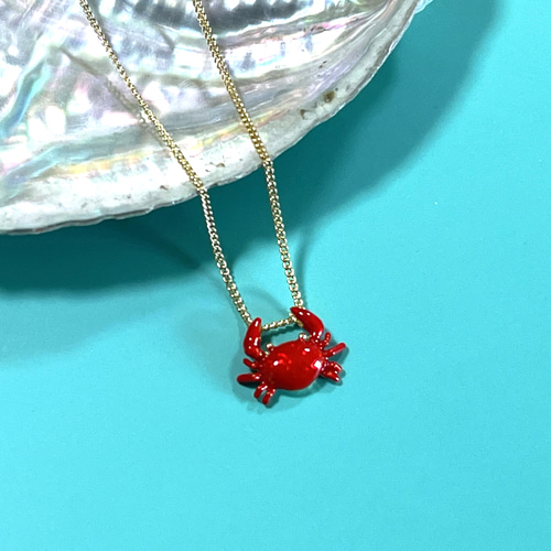 ハンドメイド ネックレス カニのネックレス （エポ） ネックレス・ペンダント sironekoshop 通販
