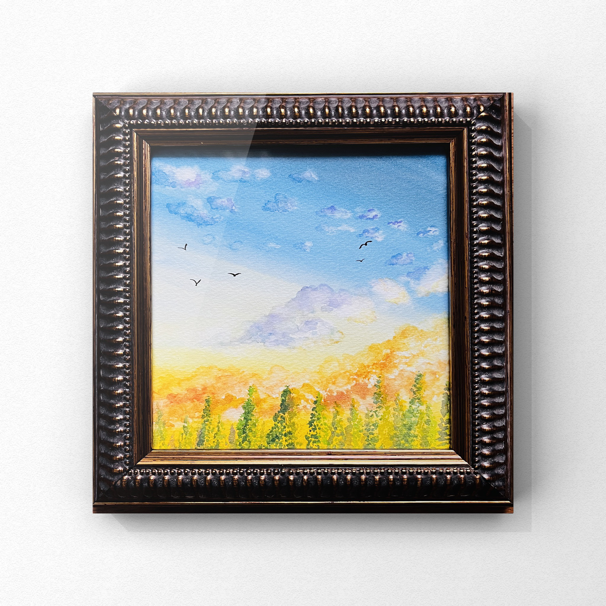 秋は夕暮れ 絵画 sunflower.chika 通販 19502493｜Creema(クリーマ)