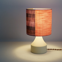 ◆HappyLamp◆Sサイズ/日本/会津木綿/ピンク/JAPAN fabric/スタンドランプ/照明/素材の旅2025 2枚目の画像