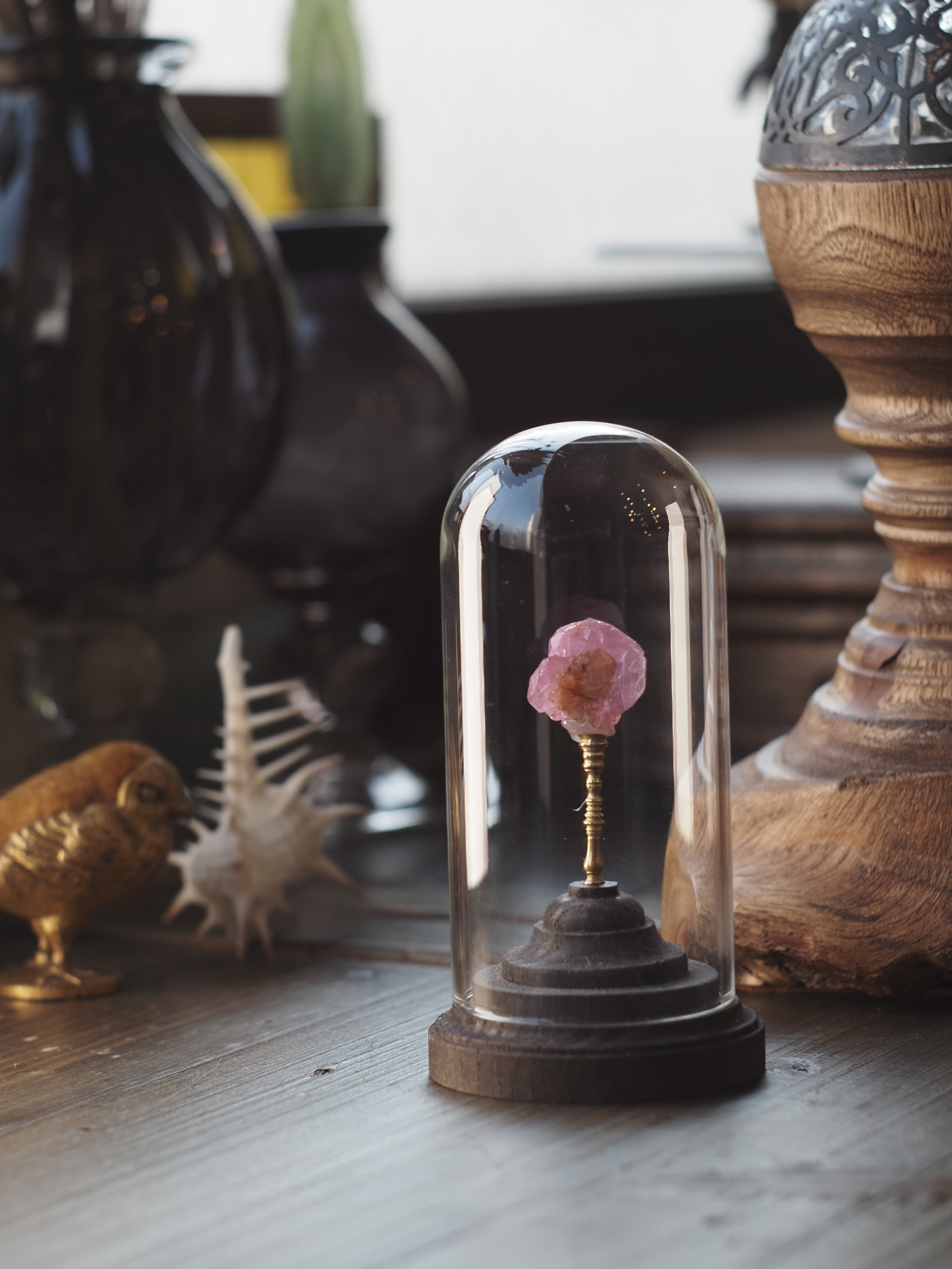 Mineral Holder ミネラルホルダー　( 鉱物付き )　コバルトカルサイト