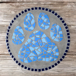 セール品　27cm  犬猫の足型ガーデンステップ（ブルー） 7枚目の画像