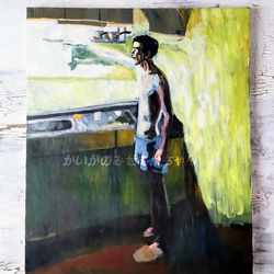 24×32㎝「ピアノの練習をする白人少年」油彩・原画・F4 24×32㎝「ピアノの練習をする白人少年」F4・油彩・原画 絵画