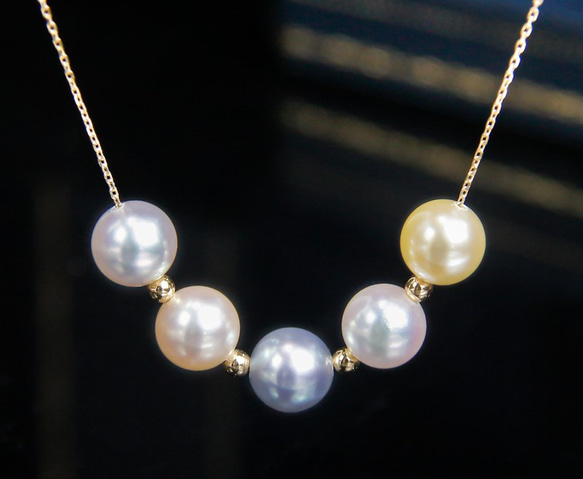 あこや本真珠オーロラ真多麻アコヤパールネックレス 7-7.5mm 楽天市場