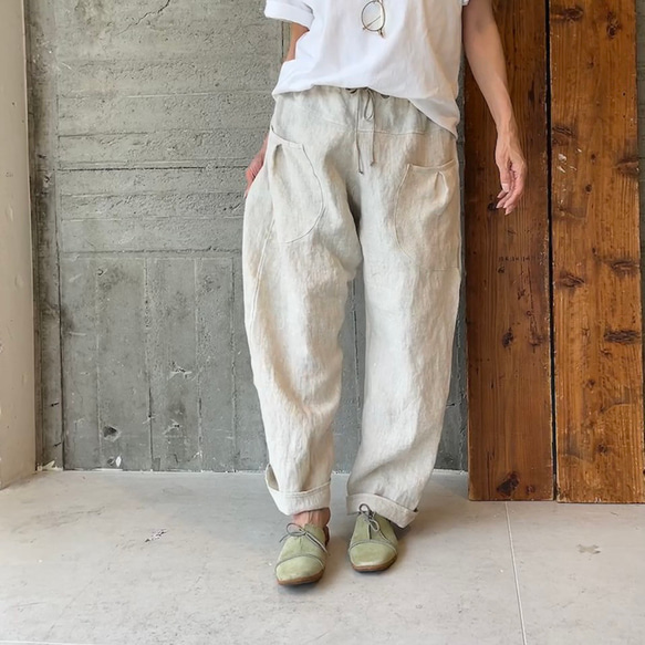 ヘンプ&オランダlinen＊こなれ/ストレート 2枚目の画像