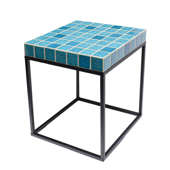 タイルテーブル｜The Ocean〈ジ・オーシャン〉｜アイアンキューブ｜観葉植物 1枚目の画像