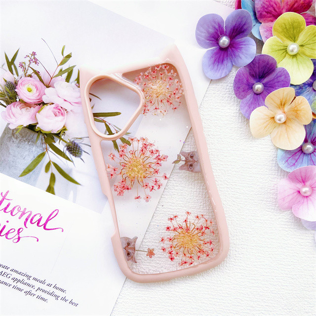 猫耳、押し花ケース、iphoneケース、iphone16、iphone15 、iphone16e、iphone13