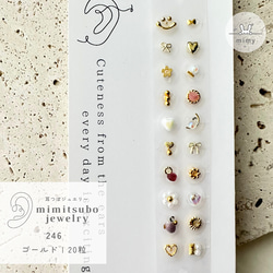 耳つぼジュエリー 246 | ゴールド | チタン イヤリング