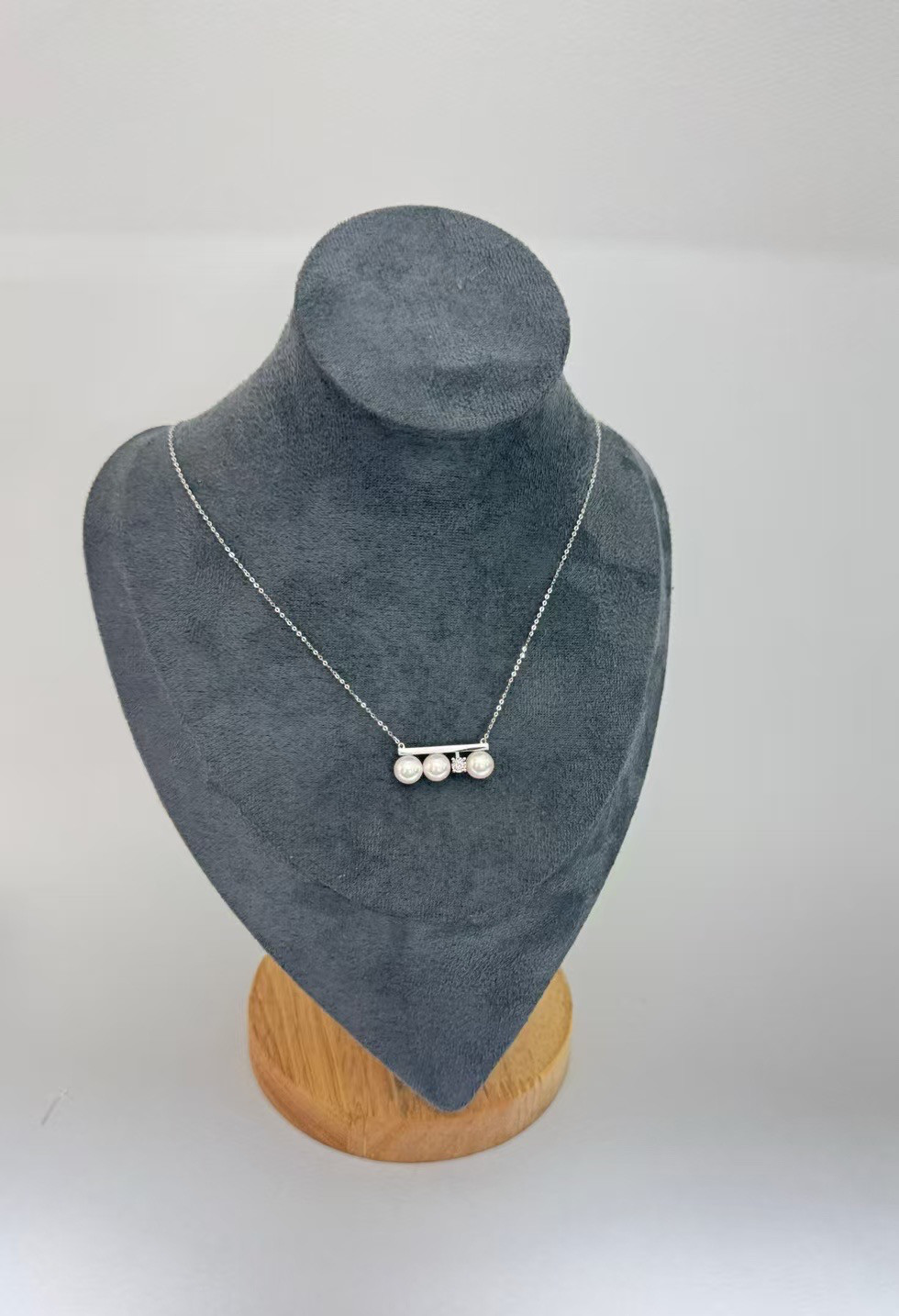 akoya pearl あこやパール 7.25-7.75mm ダイヤ0.04ct 18K ネックレス