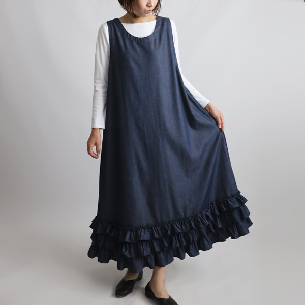 美品⁂センソユニコ⁂デニムロングワンピース ジャンスカ 切替