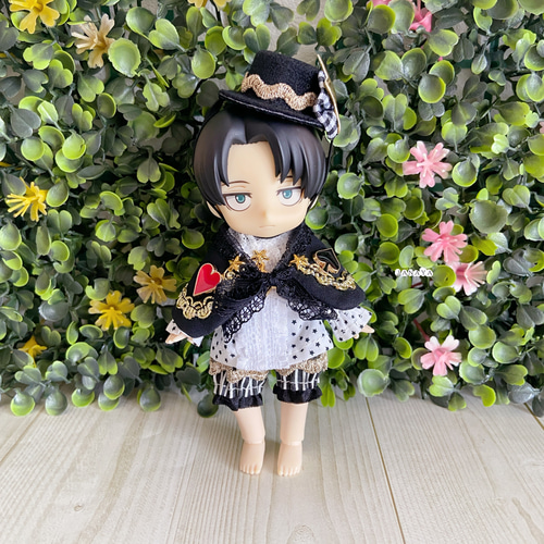 JANAYA ハンドメイド オビツ11服 黒色マント紳士欧風洋服 5点